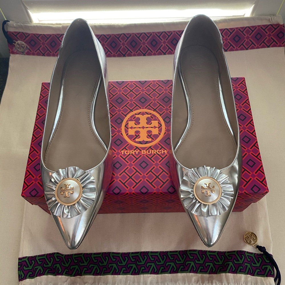 Tory Burch Silver Shoes